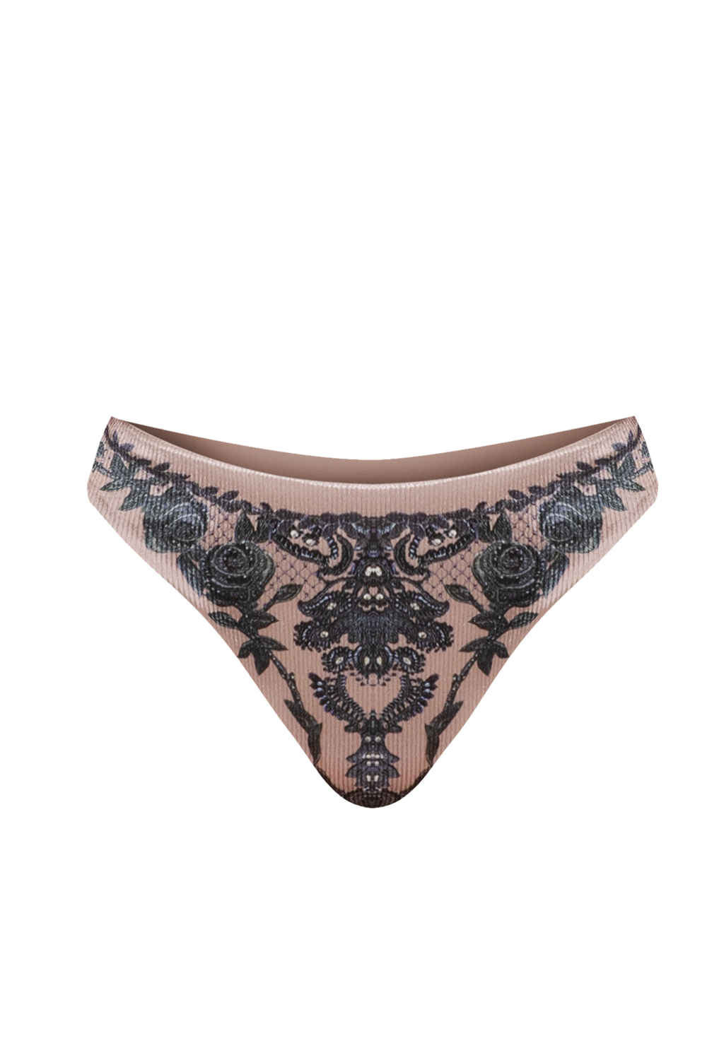 RIBBED VELVET BIKINI SWIMWEAR - GRAFFITI POWDER