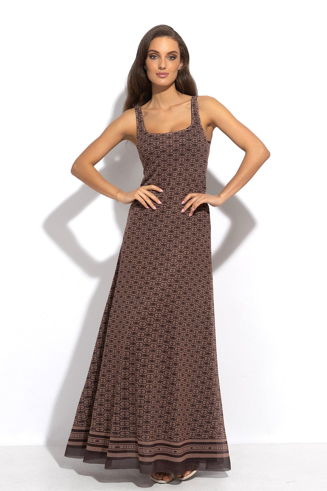ROBE LONGUE DOS NU - LOGO MOUSSE MOCHA