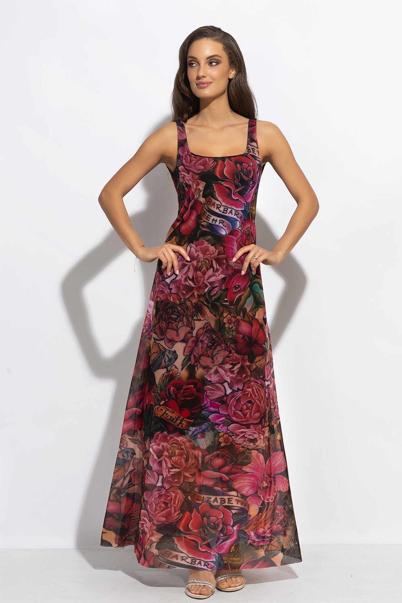 BACKLESS LONG DRESS - TATTOO STAR - Fashion Roots