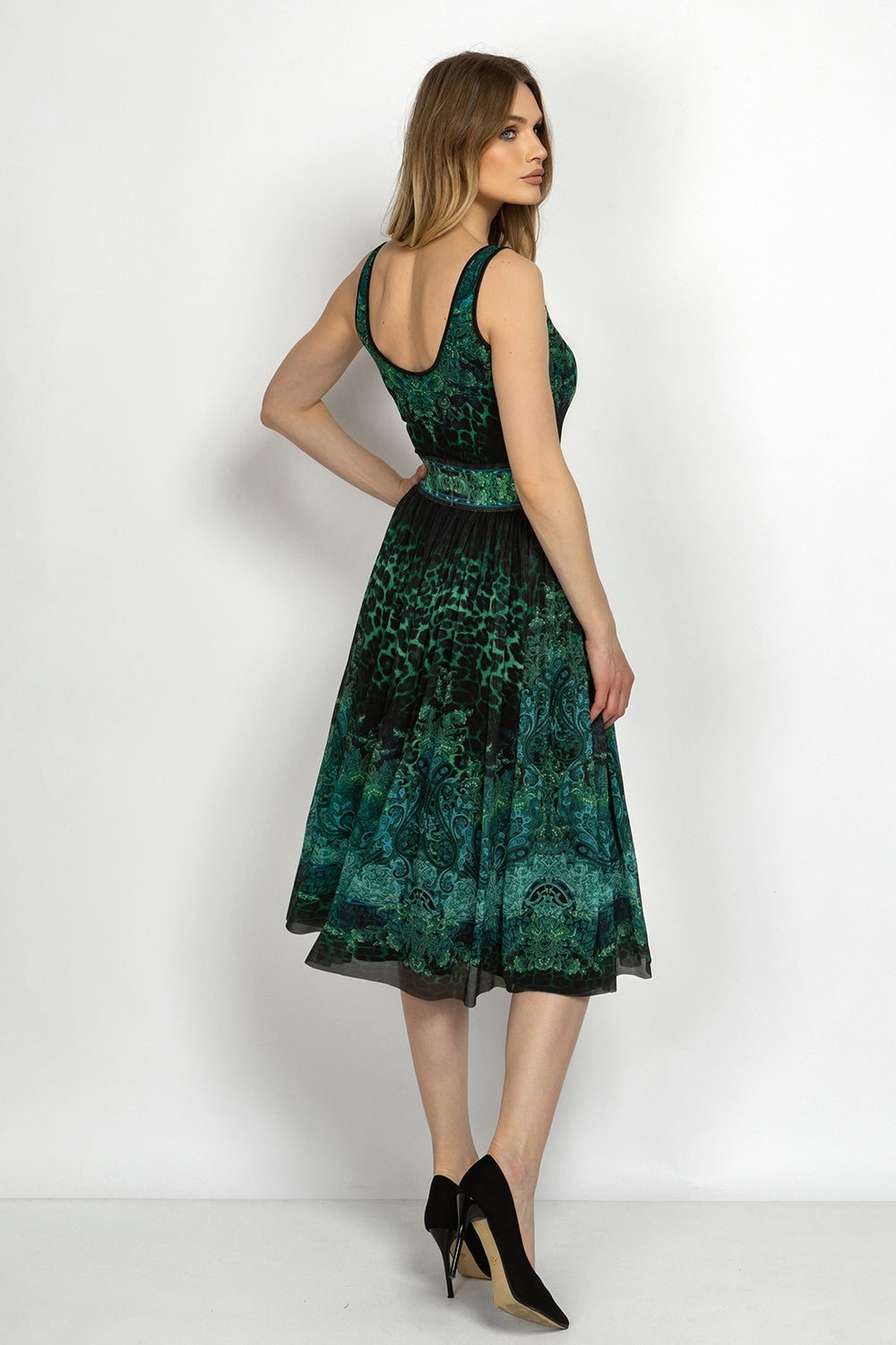 MESH SKIRT WITH ELASTIC WAIST AND VISCOSE LINING - LEO NEON GREEN JIORO ПОЛА ОТ МРЕЖА С ЕЛАСТИЧЕН КОЛАН И ВИСКОЗНА ПОДПЛАТА - LEO NEON GREEN JIORO