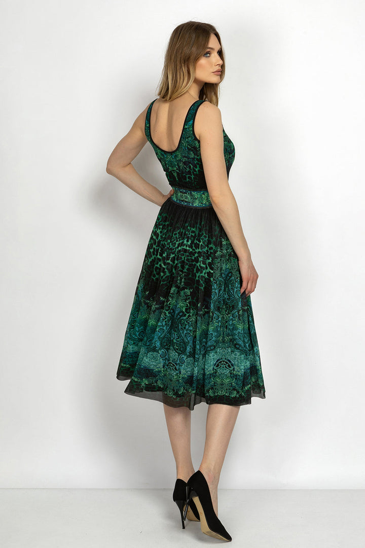 MESH SKIRT WITH ELASTIC WAIST AND VISCOSE LINING - LEO NEON GREEN JIORO ПОЛА ОТ МРЕЖА С ЕЛАСТИЧЕН КОЛАН И ВИСКОЗНА ПОДПЛАТА - LEO NEON GREEN JIORO