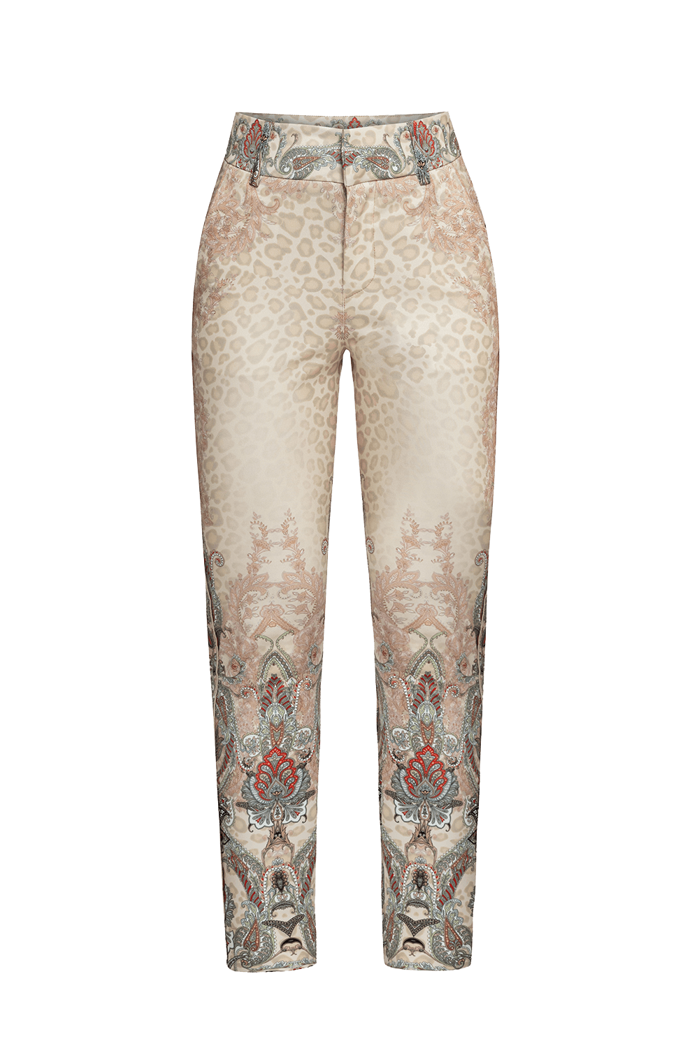 CLASSIC VISCOSE TROUSERS – PAISLEY BEIGE