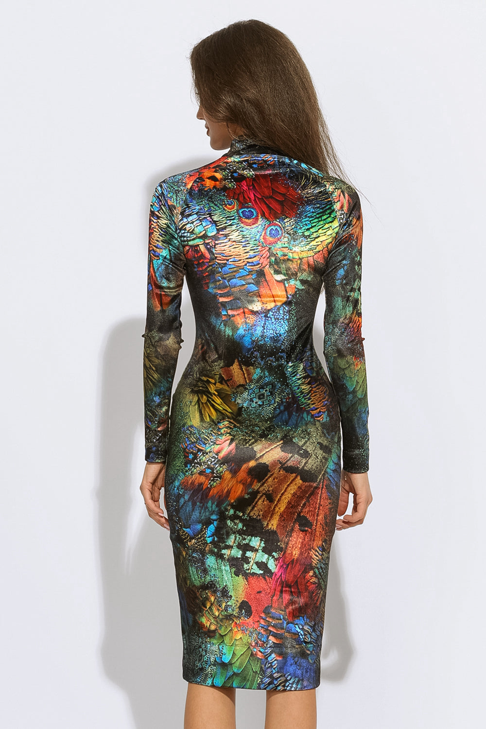 VELVET DRESS - AMAZONIA JIORO ВТАЛЕНА РОКЛЯ ОТ КАДИФЕ - AMAZONIA JIORO