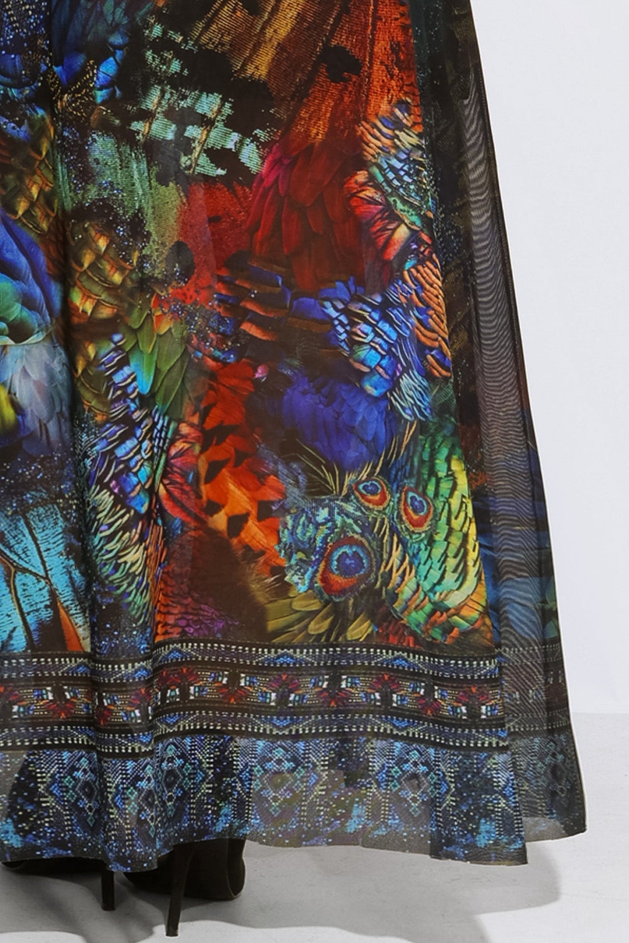 ROBE LONGUE EN FILET FIN - AMAZONIA