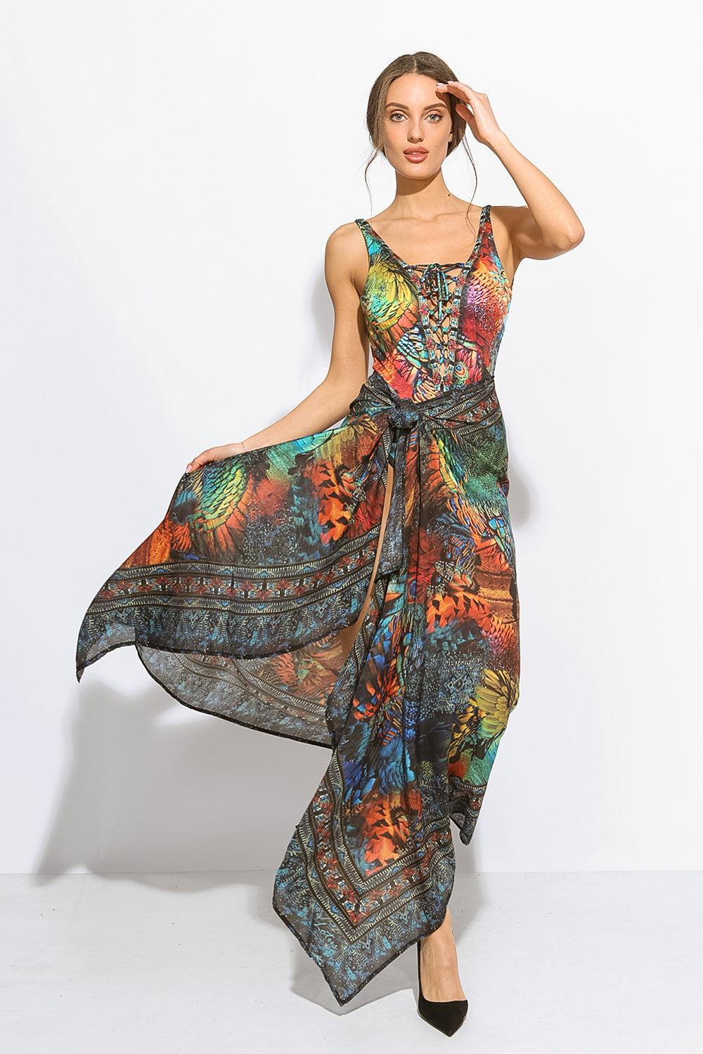SET OF PAREO AND SMALL SCARF – AMAZONIA