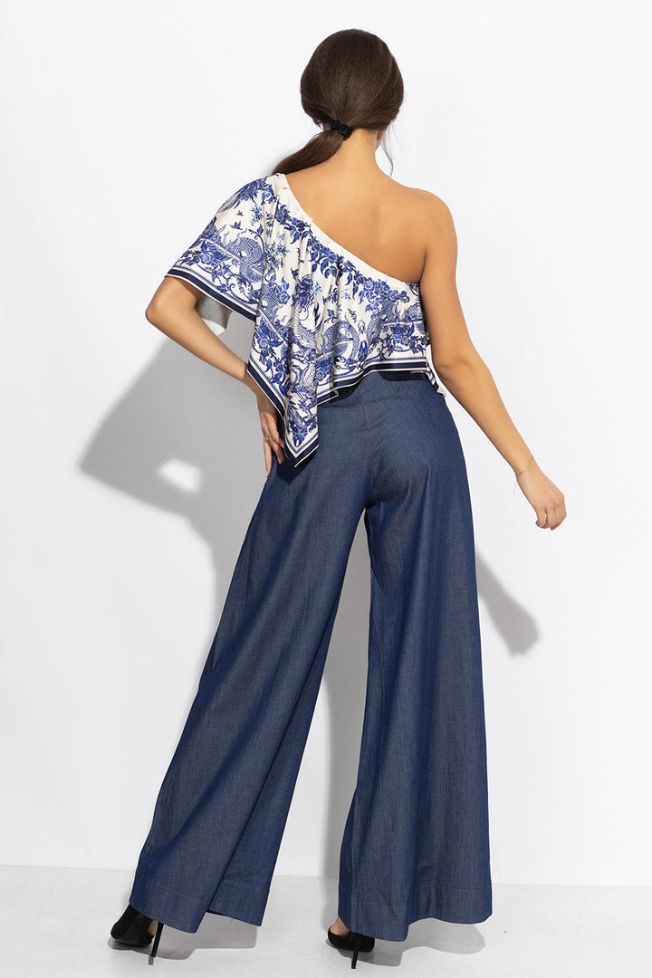ELEGANT TOP WITH BARE SHOULDER - ASIA SKY - Fashion Roots