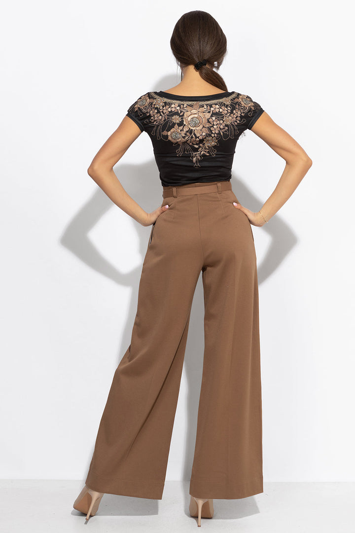 SHORT SLEEVED BLOUSE - GOLDEN ROSES JIORO БЛУЗА С V-ДЕКОЛТЕ - GOLDEN ROSES JIORO