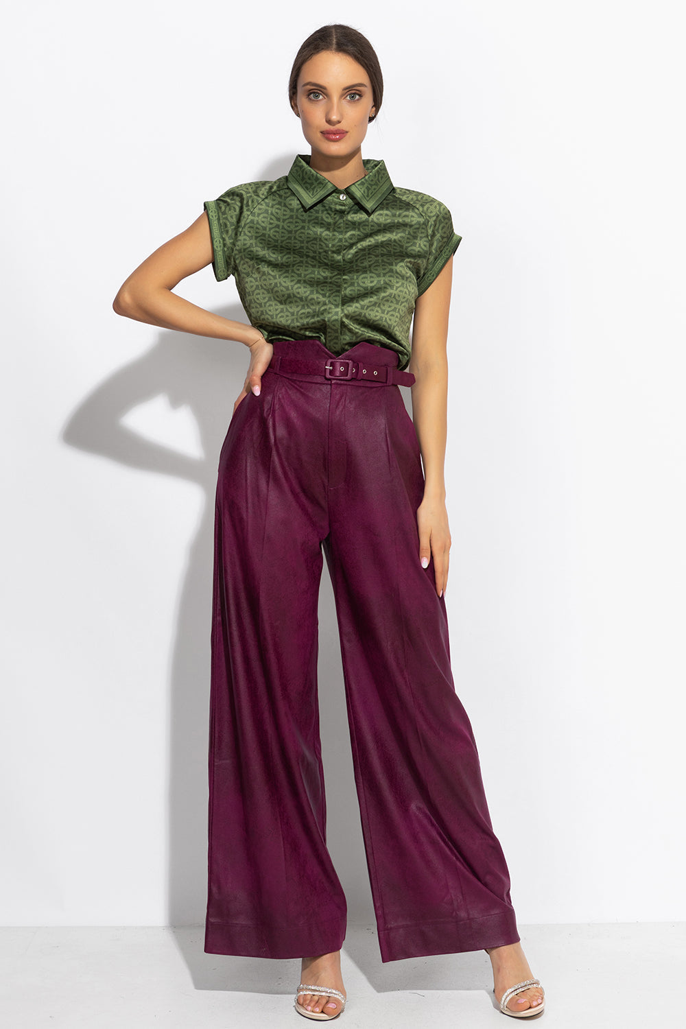 PANTALON BORDEAUX TAILLE HAUTE – ESSENTIELS