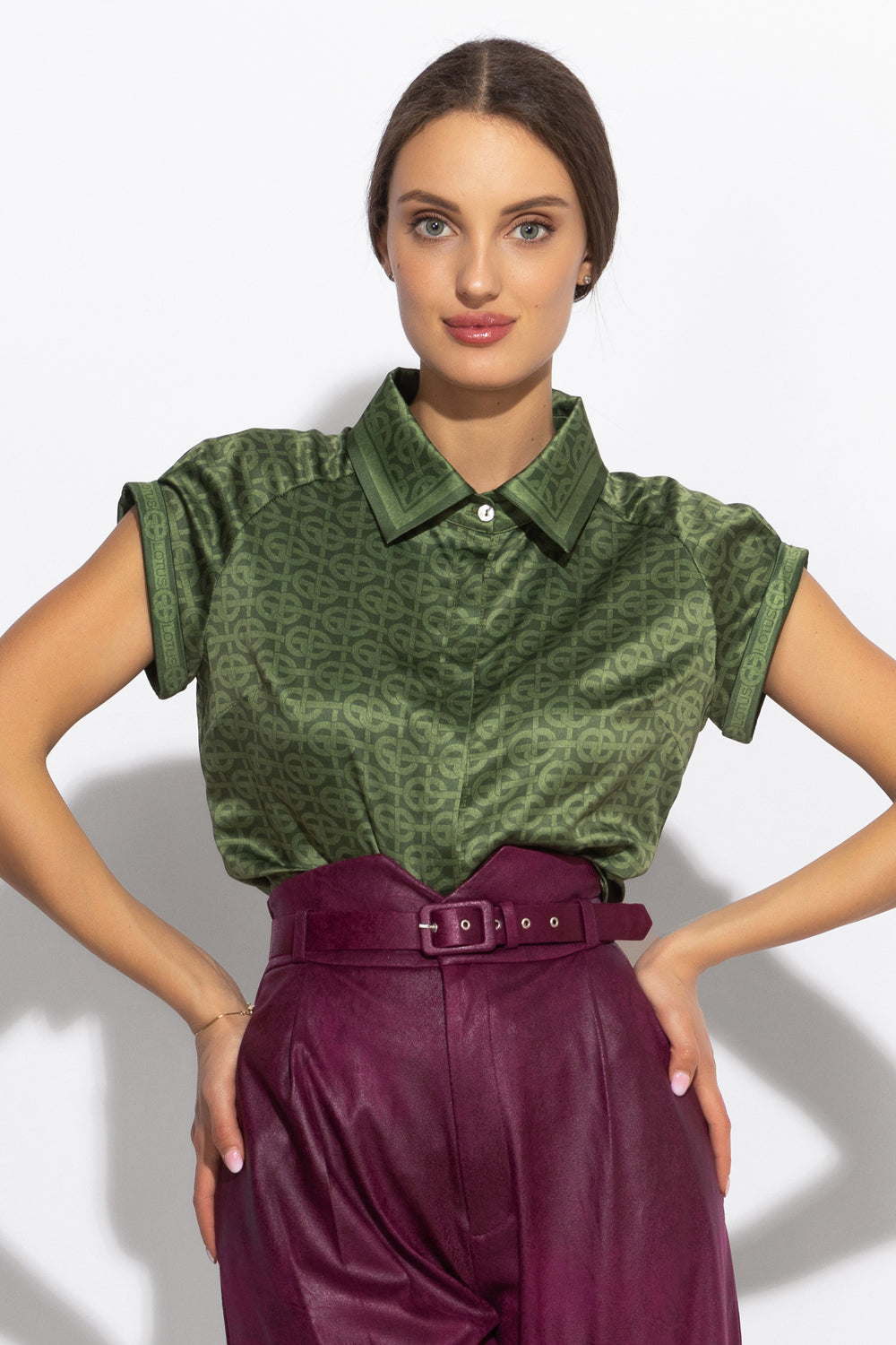 CHEMISE À MANCHES RAGLAN - LOGO VERT ÉMERAUDE