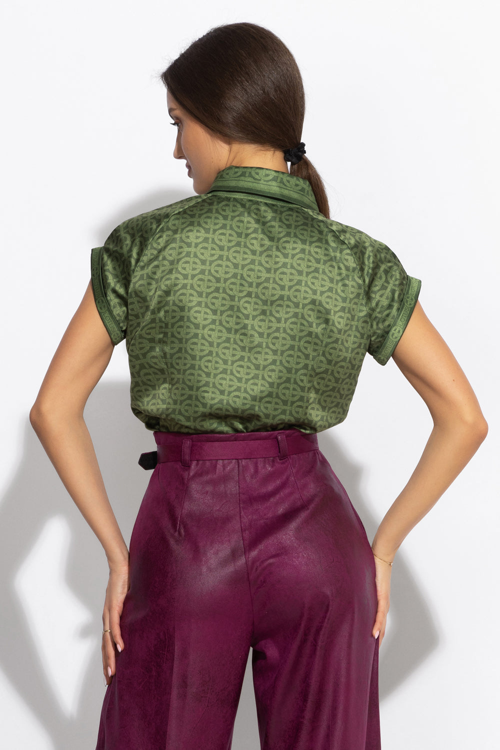 CHEMISE À MANCHES RAGLAN - LOGO VERT ÉMERAUDE