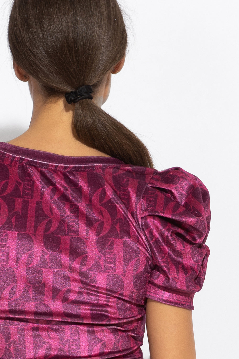 BLOUSE À MANCHES BOUFFANTES ET COL EN V - LOGO BORDEAUX