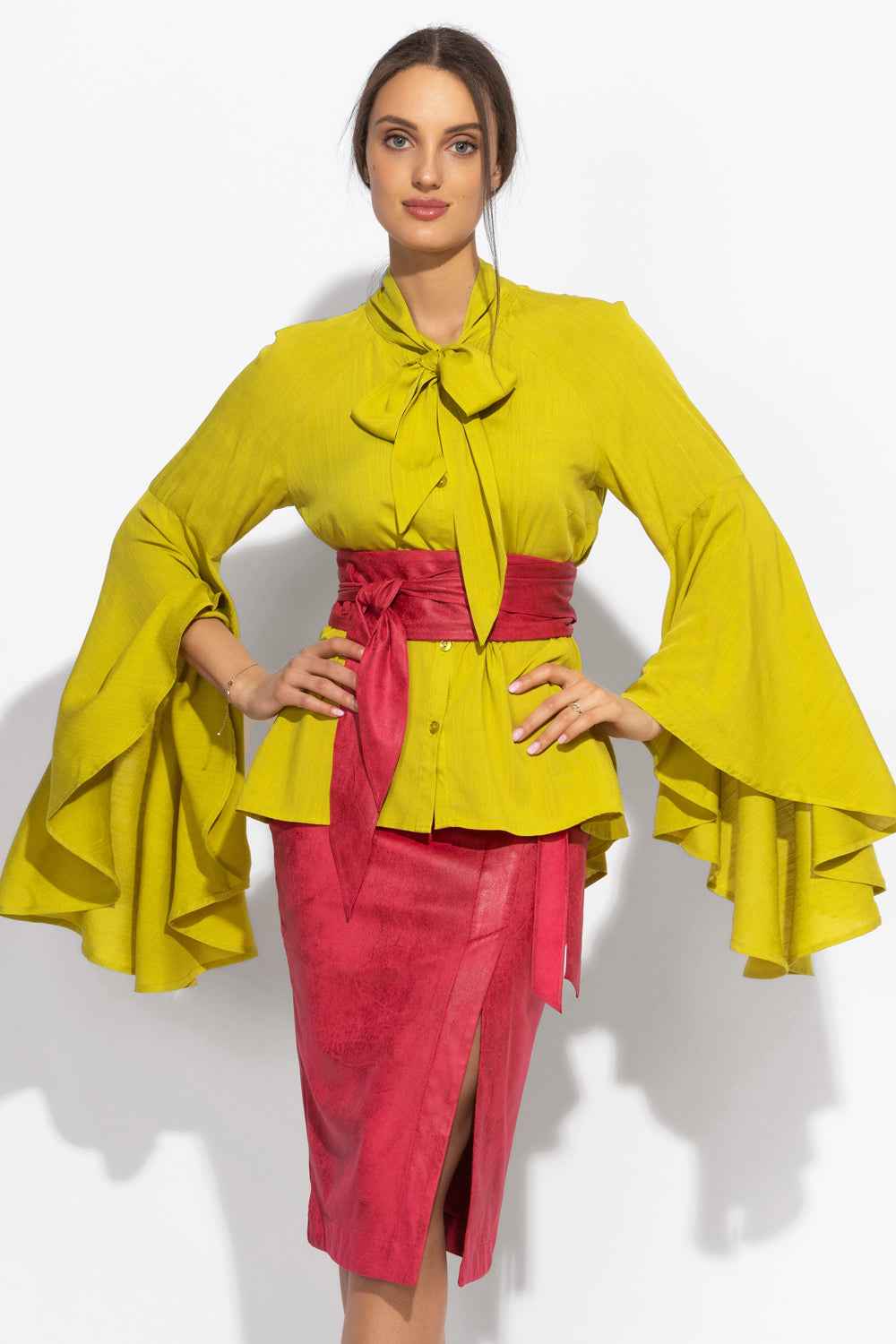 WRAP-STYLE BELT - SUEDE-LIKE IN CYCLAMEN - ESSENTIALS - Fashion Roots
