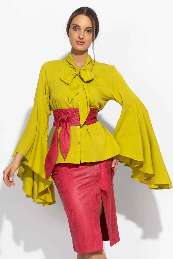 WRAP-STYLE BELT - SUEDE-LIKE IN CYCLAMEN - ESSENTIALS - Fashion Roots