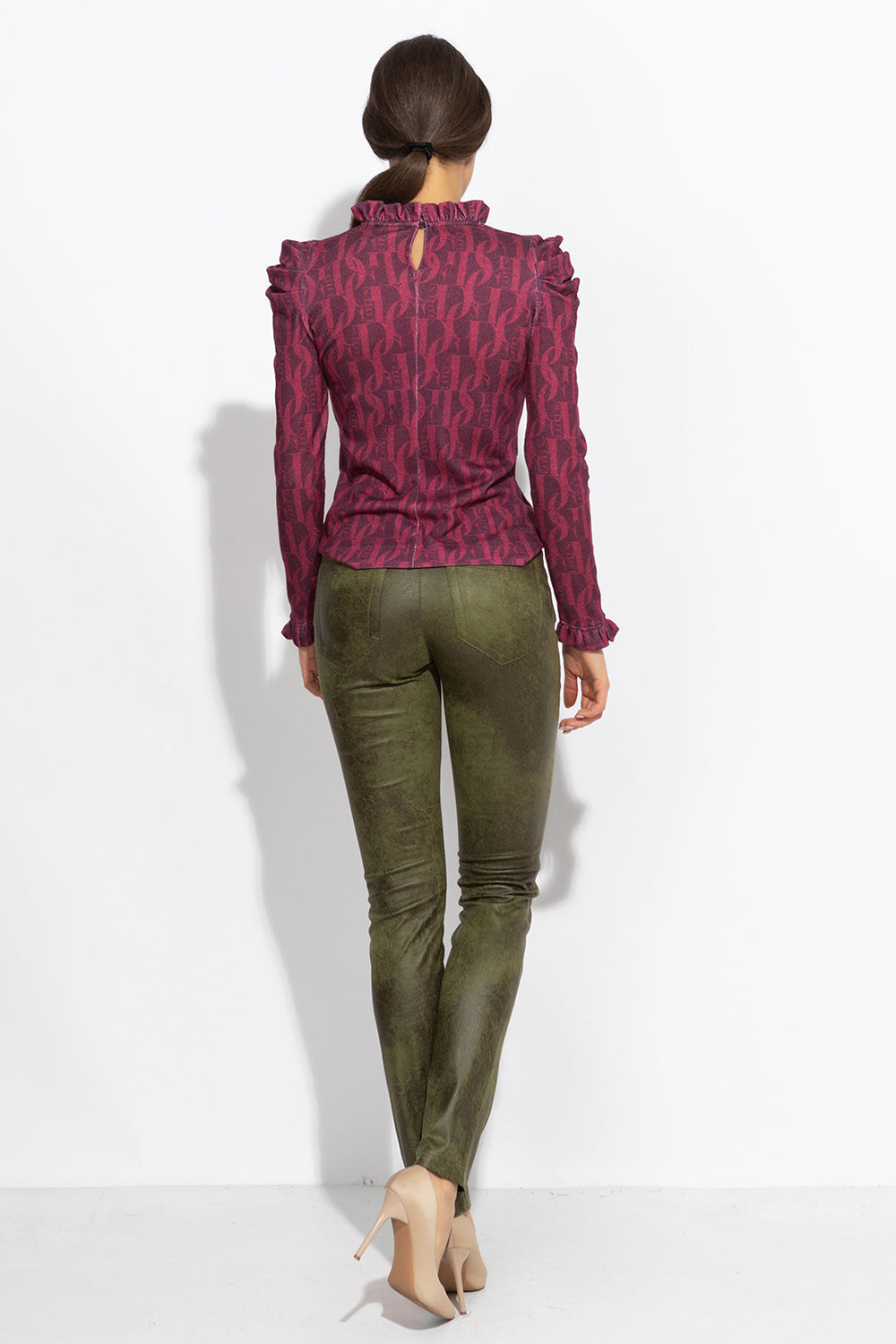 PANTALON SKINNY 5 POCHES VERT OLIVE - ESSENTIALS