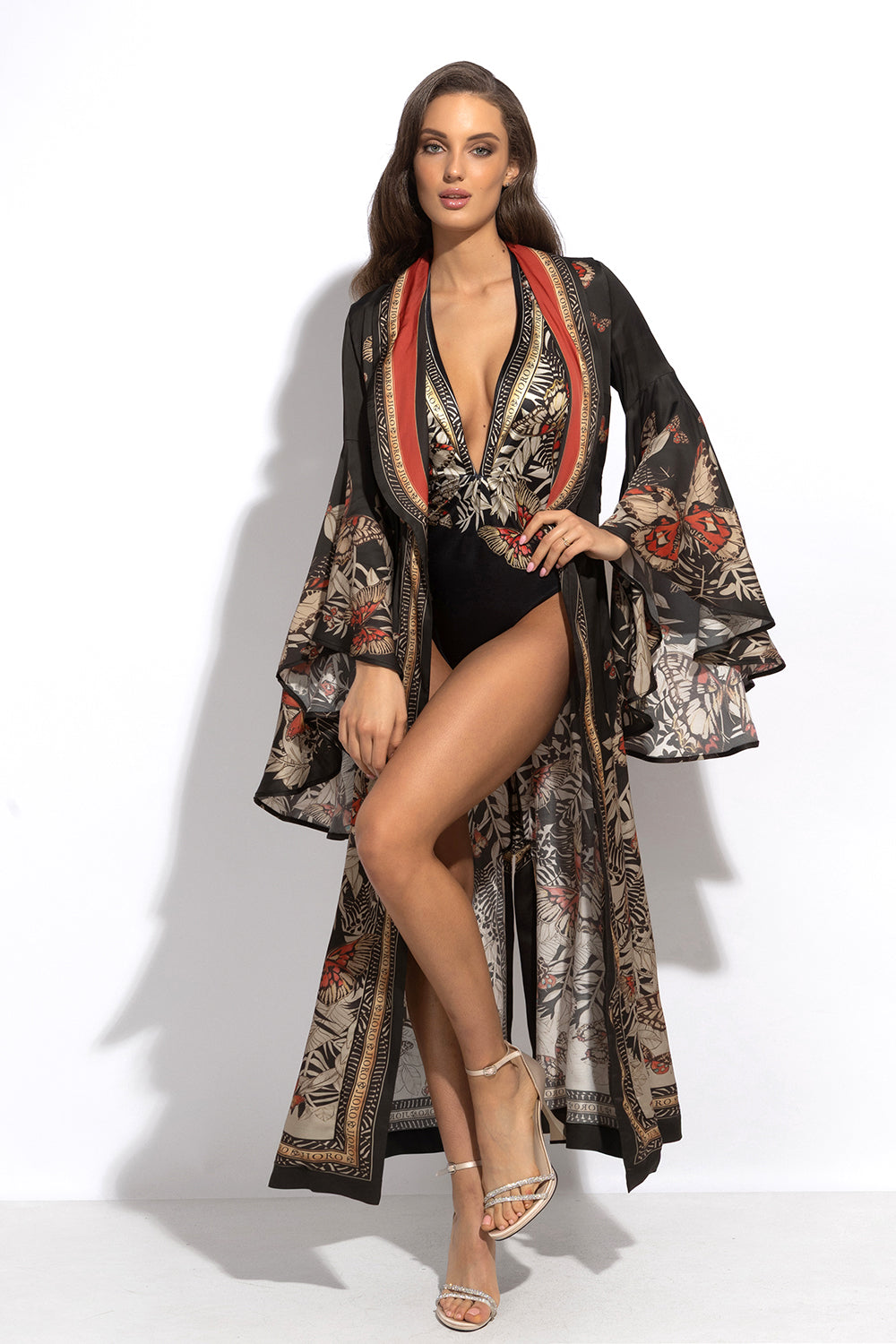 ONE-PIECE SWIMSUIT WITH CUPS AND OPEN BACK - MIDNIGHT BUTTERFLIES JIORO ЦЯЛ БАНСКИ С ОТВОРЕН ГРЪБ - MIDNIGHT BUTTERFLIES JIORO