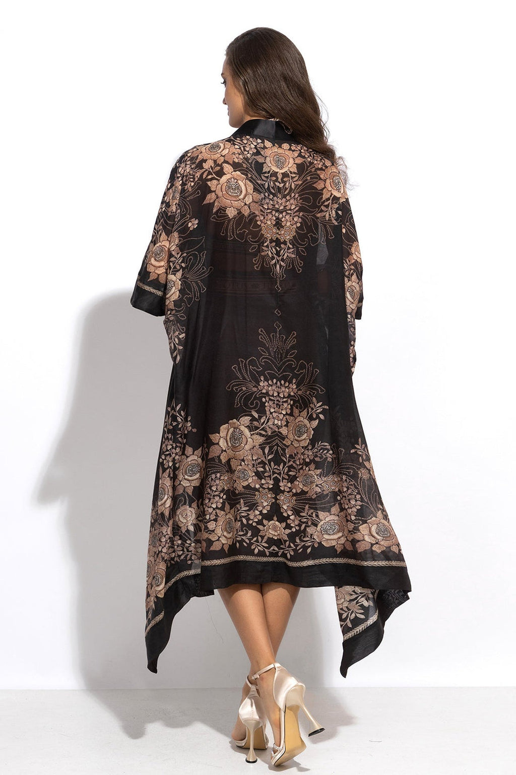 SILK COTTON KIMONO - GOLDEN ROSES JIORO КИМОНО ОТ КОПРИНА И ПАМУК - GOLDEN ROSES JIORO