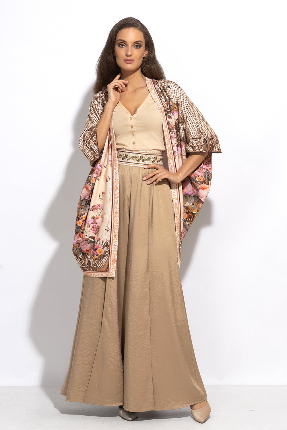 FRENCH TERRY CARDIGAN - BAROQUE FLOWERS