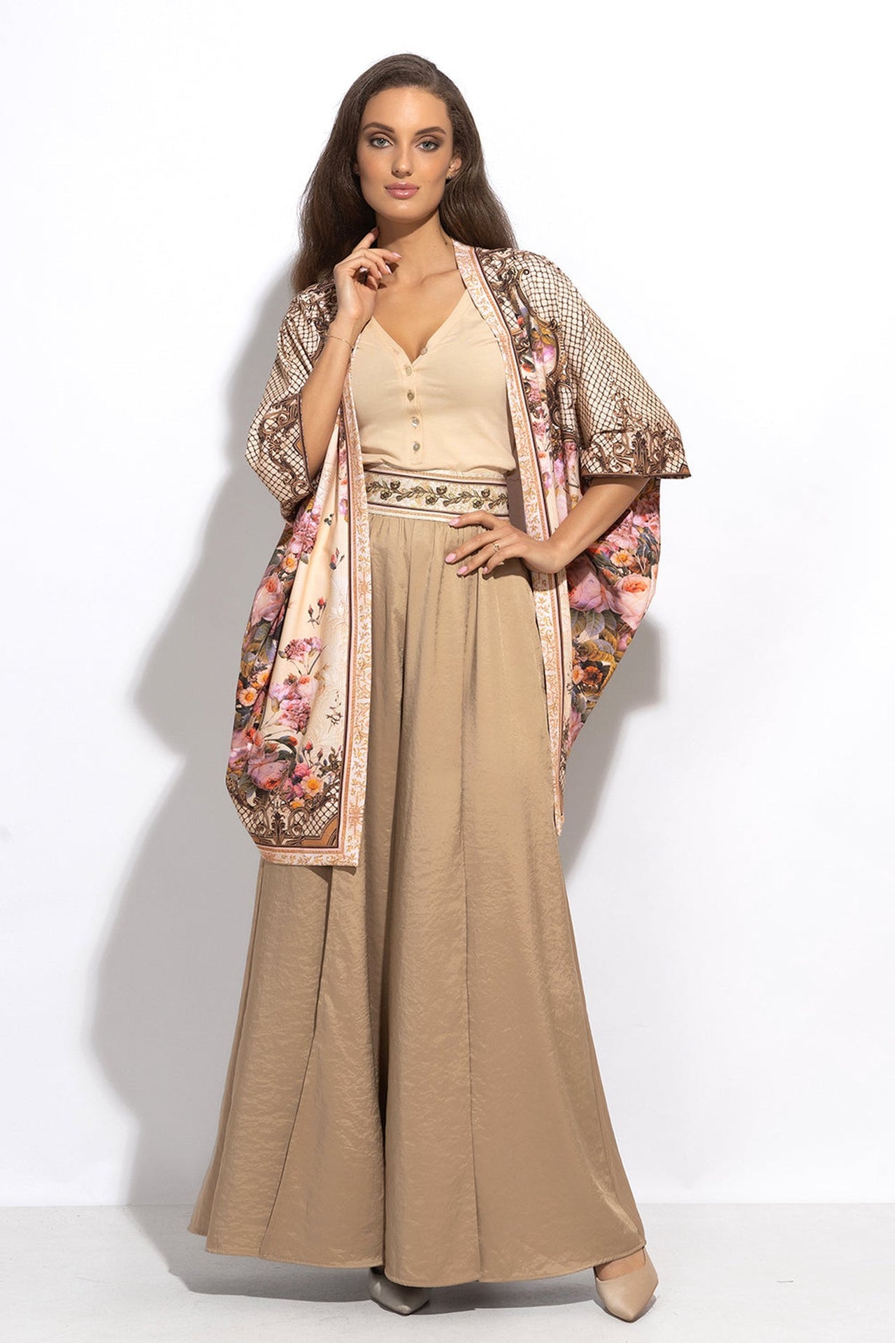 FRENCH TERRY CARDIGAN - BAROQUE FLOWERS JIORO ЖИЛЕТКА ОТ ФРЕНЧ ТЕРИ - BAROQUE FLOWERS JIORO