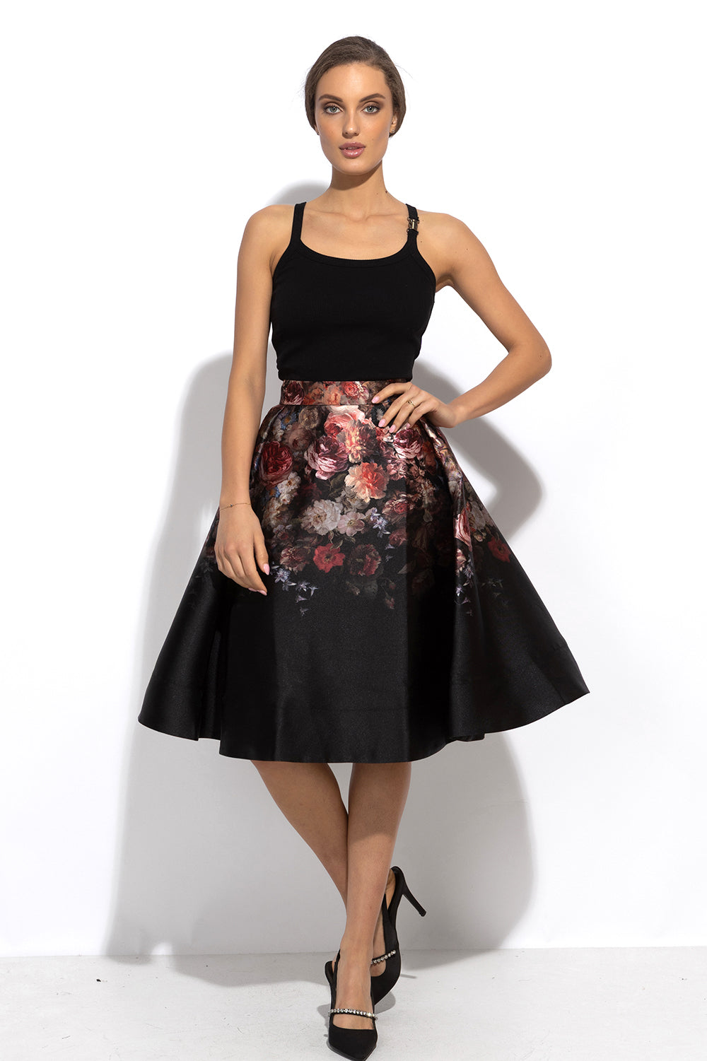 CUT SKIRT - VINTAGE FLOWERS JIORO РАЗКРОЕНА ПОЛА - VINTAGE FLOWERS JIORO