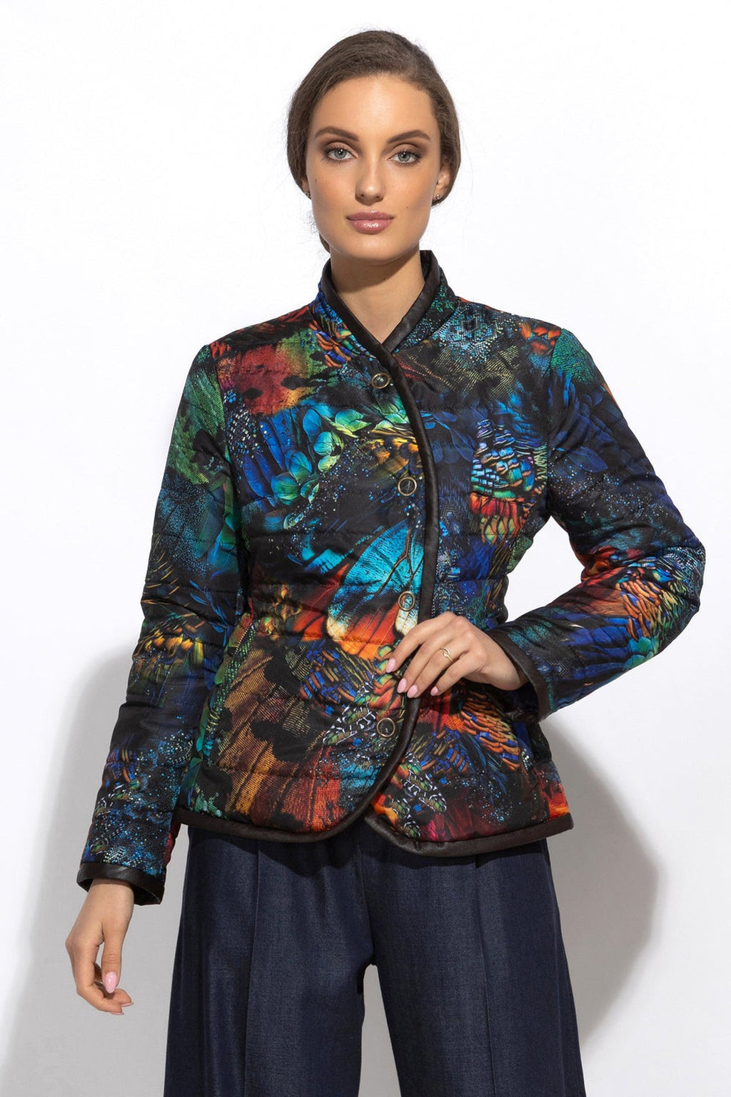 LIGHTLY COATED JACKET WITH QUILTED LINING - AMAZONIA JIORO ЛЕКО ПРОМАЗАНО ЯКЕ С ВАТА - AMAZONIA JIORO