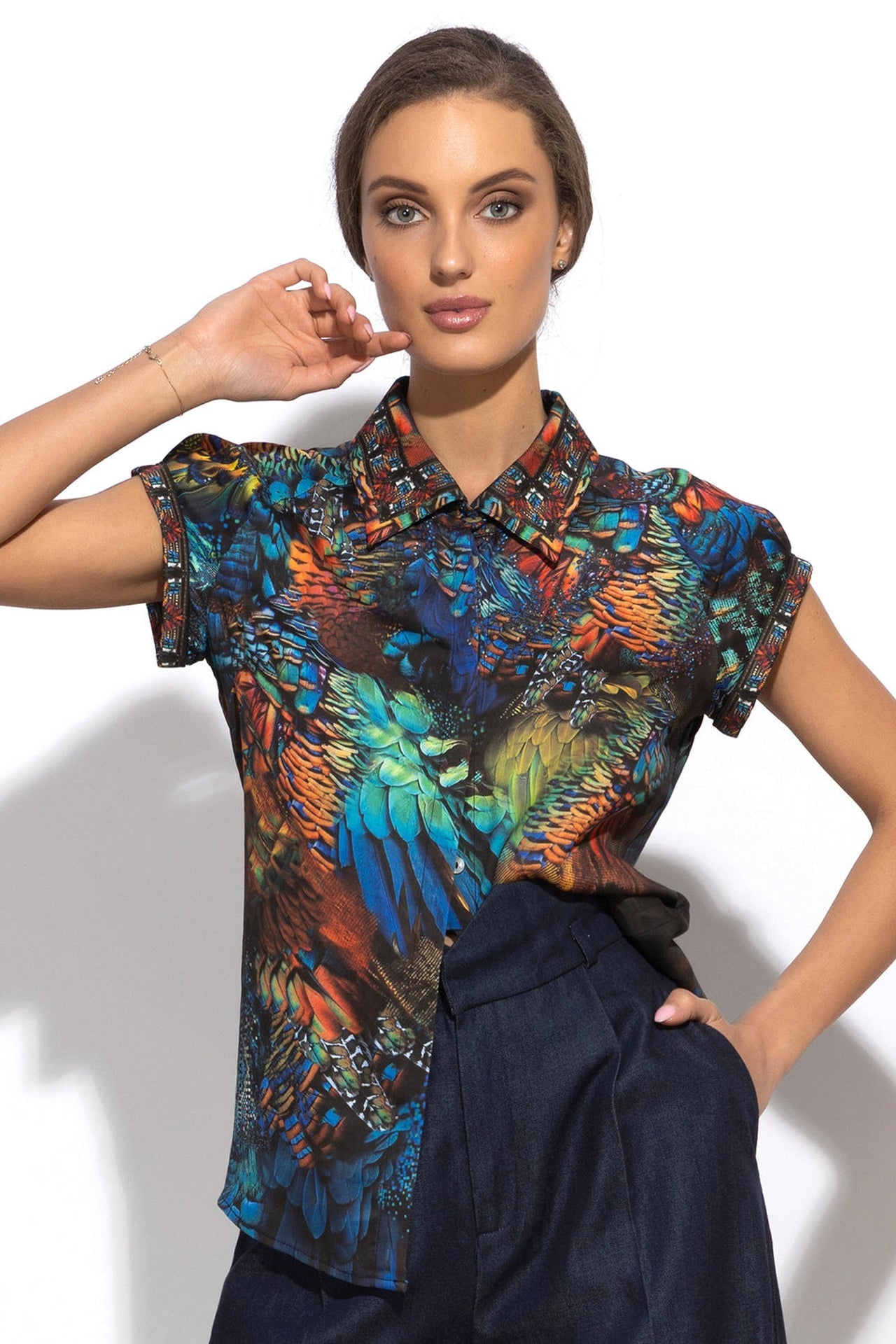 VISCOSE RAGLAN SLEEVE SHIRT - AMAZONIA JIORO РИЗА С РЕГЛАН РЪКАВ ОТ ВИСКОЗА - AMAZONIA JIORO