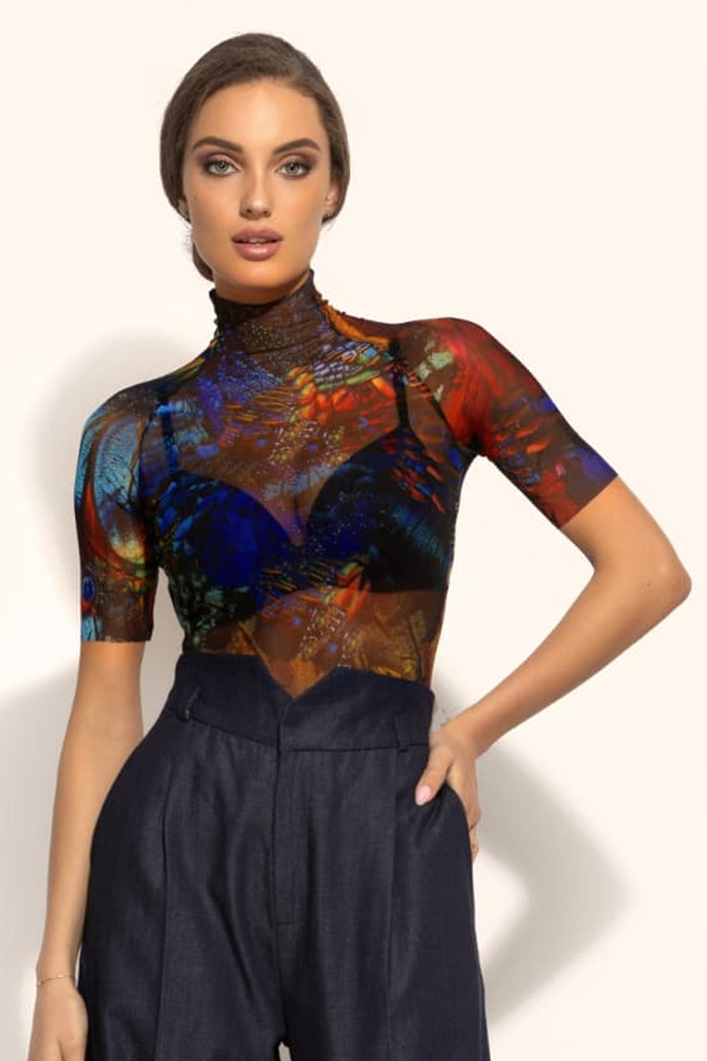 BODY EN MAILLE À MANCHES COURTES - AMAZONIA