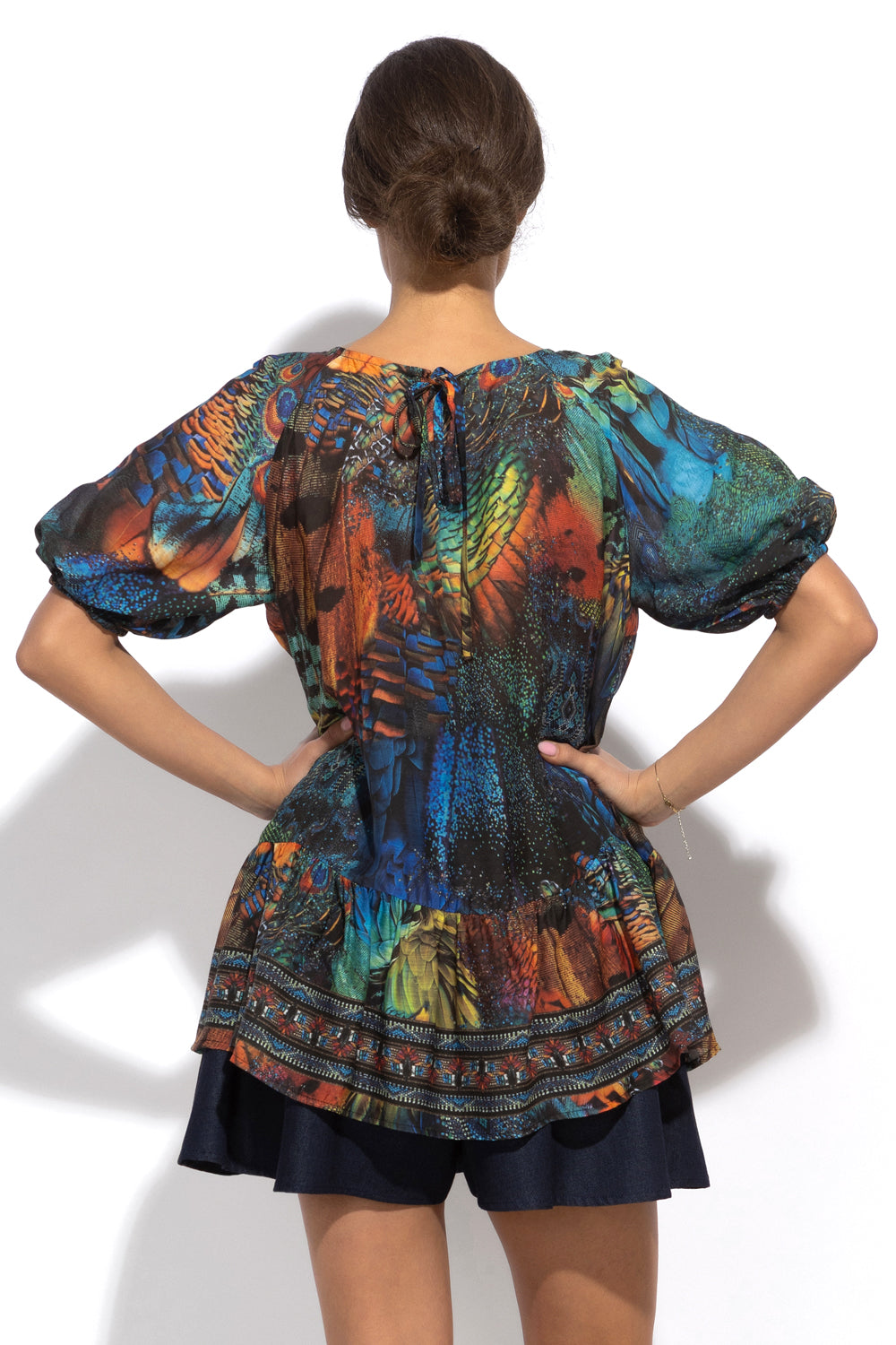 LOOSE VISCOSE AND SILK SHIRT - AMAZONIA