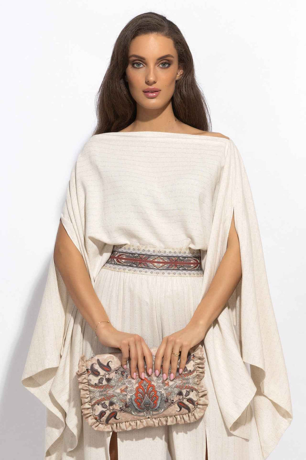 CLUTCH - PAISLEY BEIGE