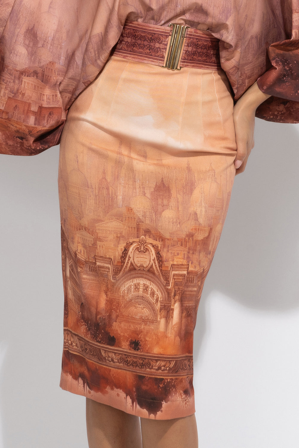 WIDE ELASTIC BELT WITH BUCKLE - ANCIENT TOWN JIORO ЕЛАСТИЧЕН ШИРОК КОЛАН С КАТАРАМА - ANCIENT TOWN JIORO