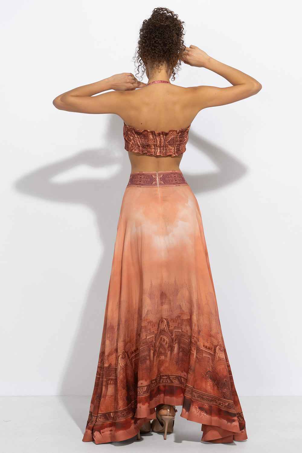 VISCOSE WRAP BUSTIER WITH FRONT TIES - ANCIENT TOWN