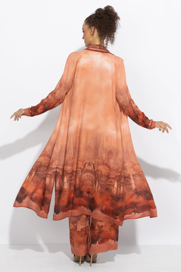 VISCOSE SHIRT DRESS WITH DETACHABLE BELT - ANCIENT TOWN