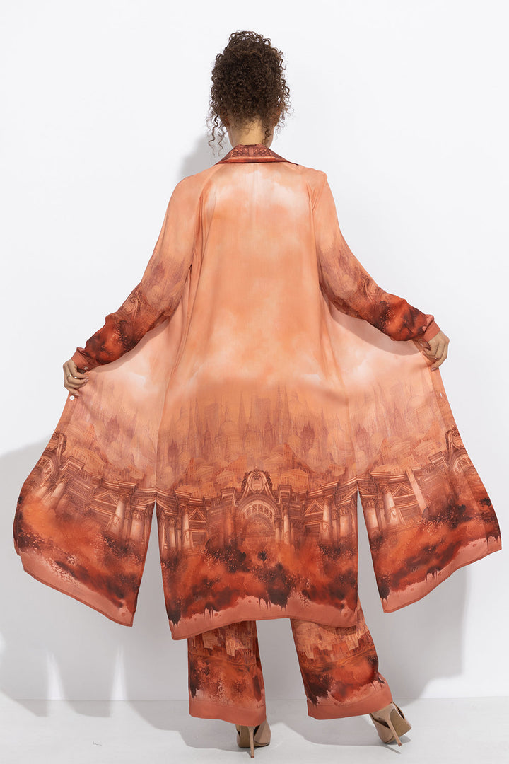 VISCOSE SHIRT DRESS WITH DETACHABLE BELT - ANCIENT TOWN