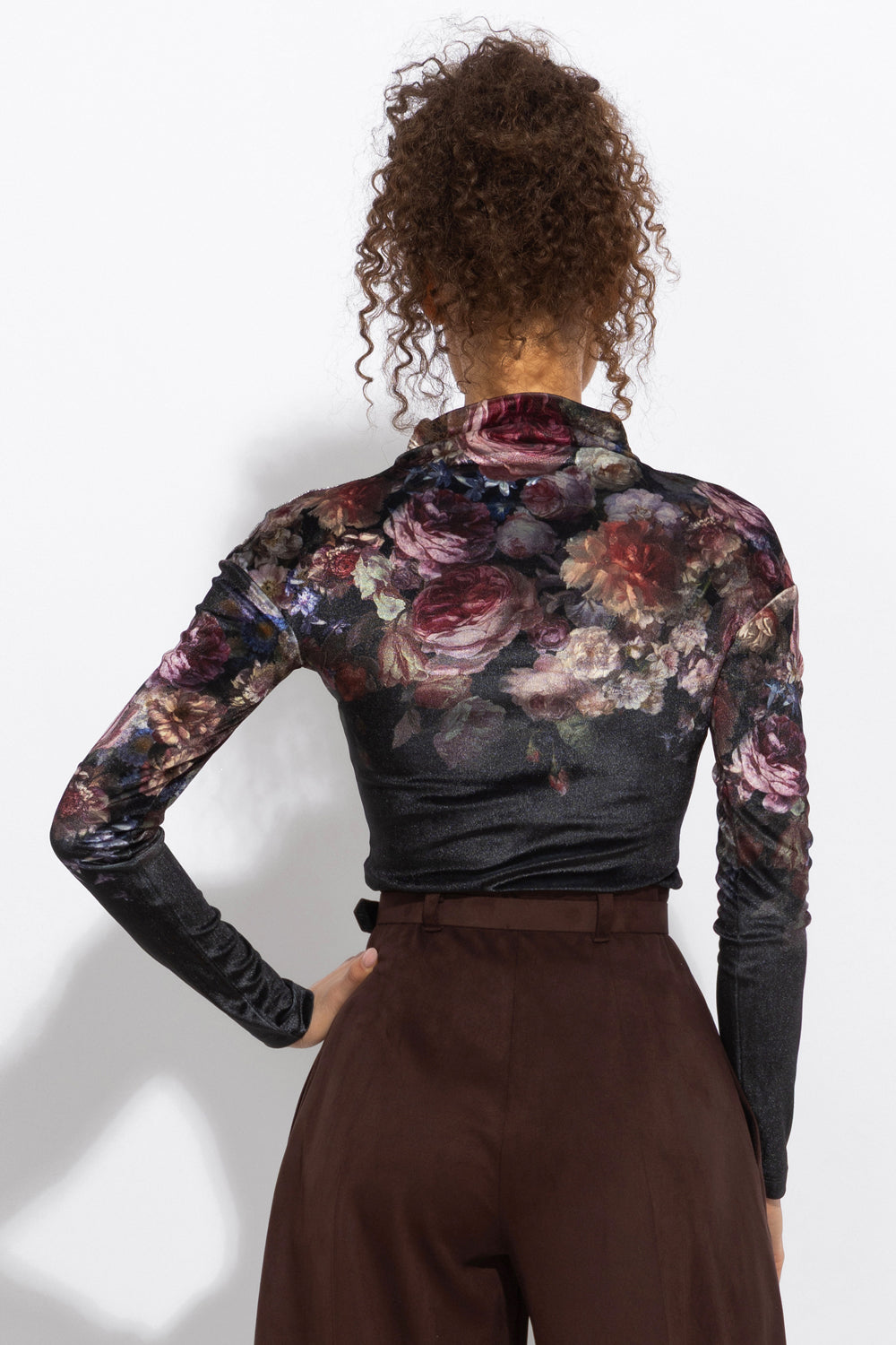 VELVET TURTLENECK - VINTAGE FLOWERS JIORO  ПОЛО ОТ КАДИФЕ - VINTAGE FLOWERS JIORO