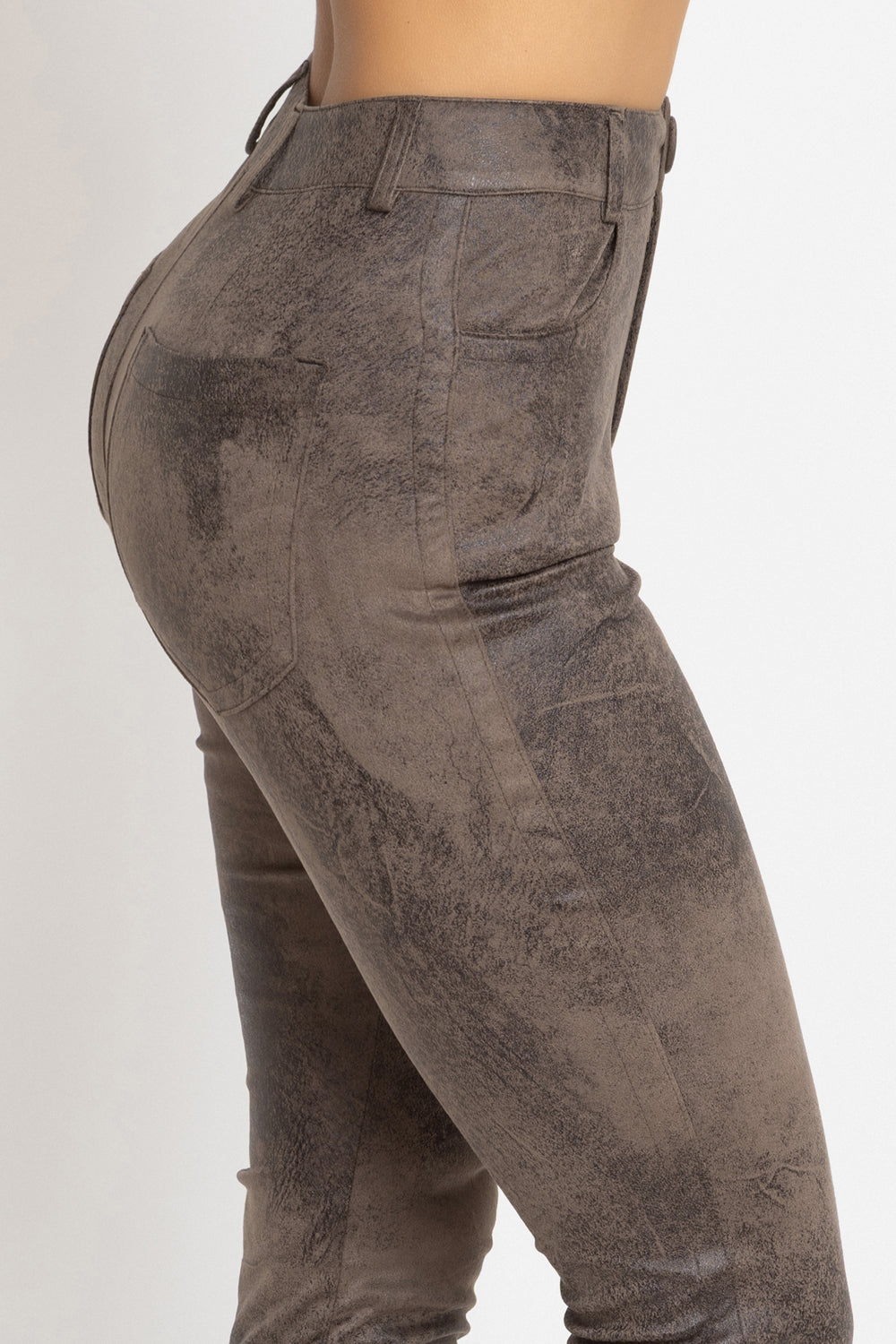 SKINNY 5-POCKET PANTS IN MOCHA - ESSENTIALS JIORO СЛИМ ПАНТАЛОН ОТ ВЕЛУР В МОКА - ESSENTIALS JIORO