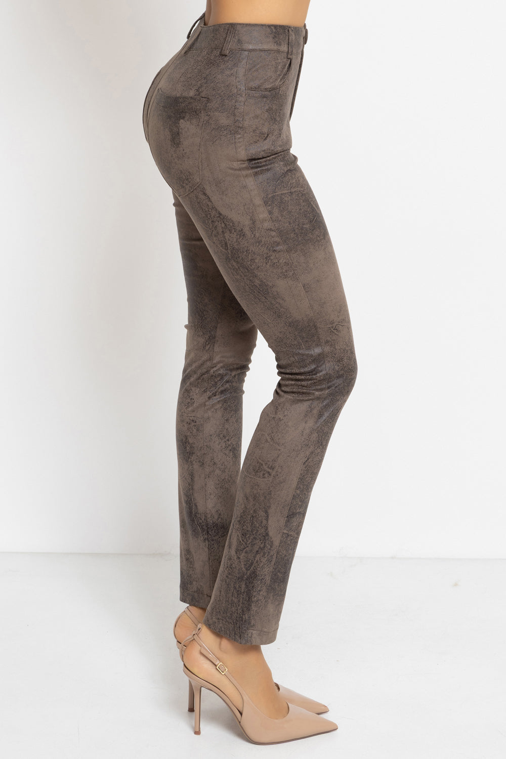 SKINNY 5-POCKET PANTS IN MOCHA - ESSENTIALS JIORO СЛИМ ПАНТАЛОН ОТ ВЕЛУР В МОКА - ESSENTIALS JIORO