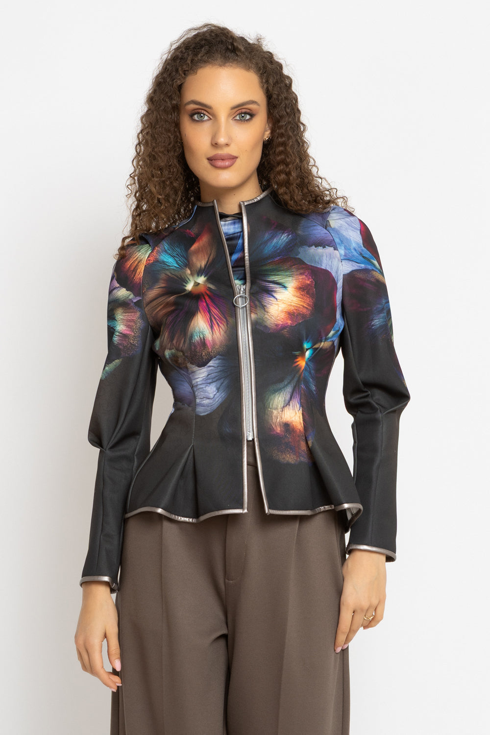 FITTED SCUBA NEOPREN BLAZER - VIOLET