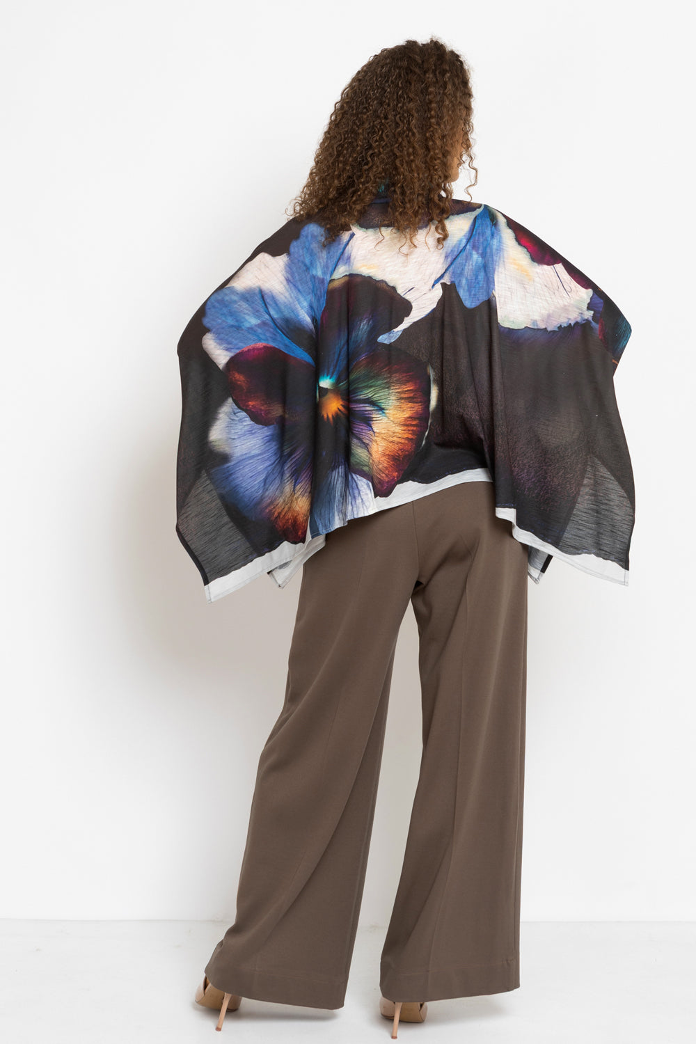 TUNIQUE CARRÉE À COL À VOLANTS - VIOLET