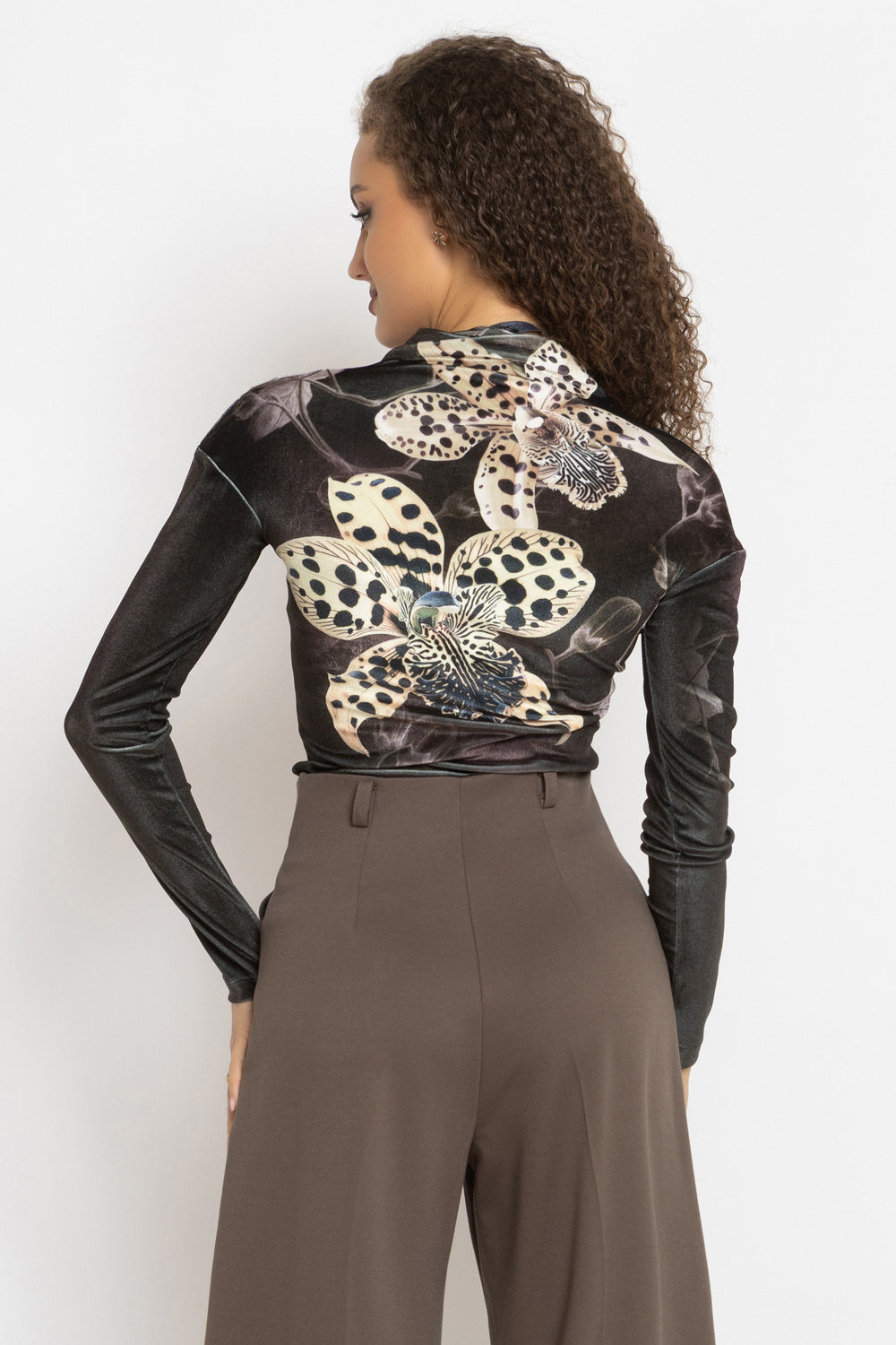 VELVET TURTLENECK - LEO ORCHID JIORO ПОЛО ОТ КАДИФЕ - LEO ORCHID JIORO