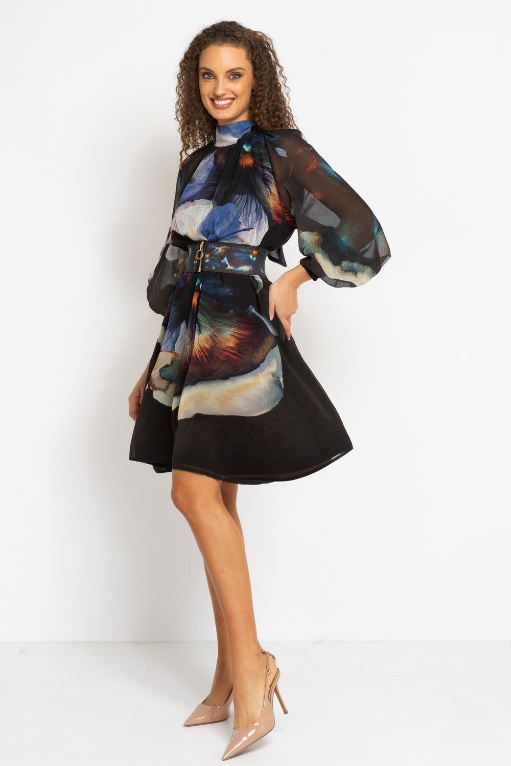 ROBE DÉCONTRACTÉE À MANCHES RAGLAN BALLON ET NOUAGE DANS LE DOS - VIOLET