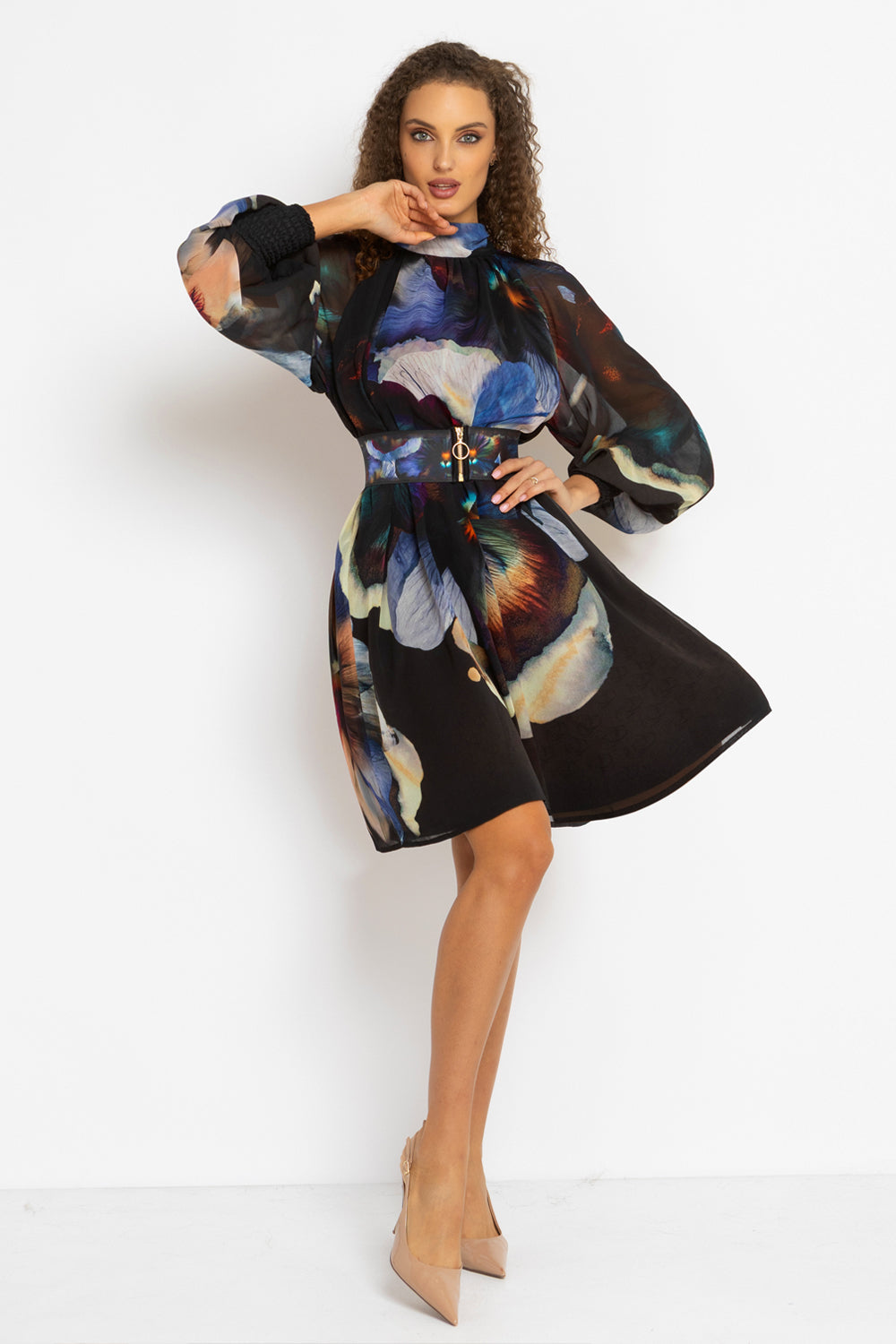 ROBE DÉCONTRACTÉE À MANCHES RAGLAN BALLON ET NOUAGE DANS LE DOS - VIOLET