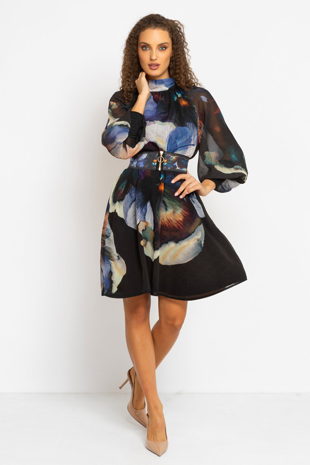 ROBE DÉCONTRACTÉE À MANCHES RAGLAN BALLON ET NOUAGE DANS LE DOS - VIOLET