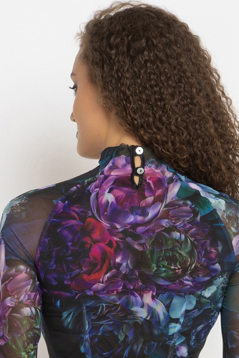 LONG FINE NET DRESS - PEONIES JIORO ДЪЛГА РОКЛЯ ОТ ФИНА МРЕЖА - PEONIES JIORO