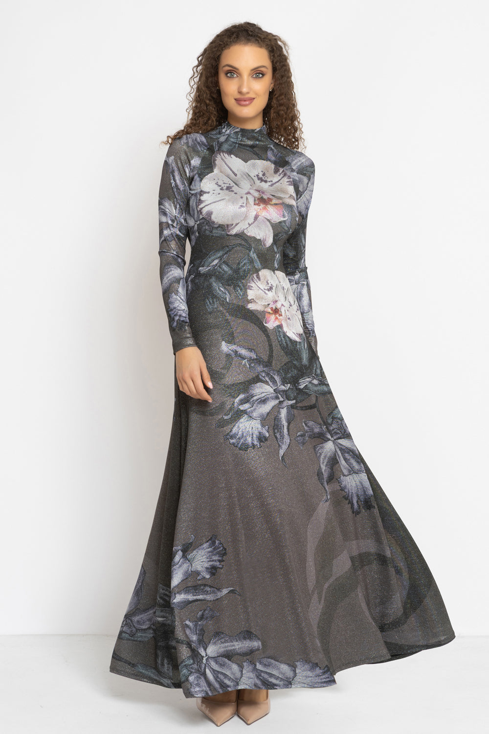 LONG LUREX DRESS - ORCHID ICE JIORO ДЪЛГА РОКЛЯ ОТ ЛУРЕКС - ORCHID ICE JIORO