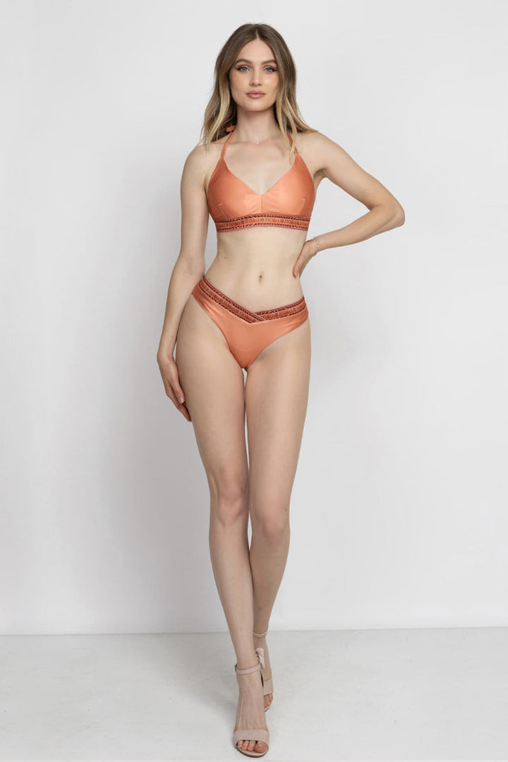 ELASTIC WAISTBAND SWIM BOTTOM - PAPAYA BUTTERFLIES JIORO ДОЛНИЩЕ ЗА БАНСКИ С ЕЛАСТИЧЕН КОЛАН - PAPAYA BUTTERFLIES JIORO