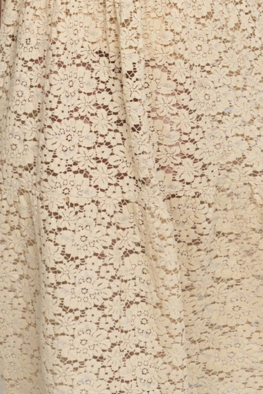 BEIGE BOHO LACE SKIRT WITH SHORT LINING - ESSENTIALS JIORO ДАНТЕЛЕНА БОХО ПОЛА В БЕЖОВО С КЪСА ПОДПЛАТА - ESSENTIALS JIORO