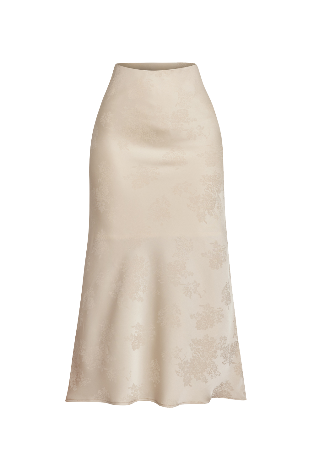 BEIGE SATIN SKIRT - ESSENTIALS