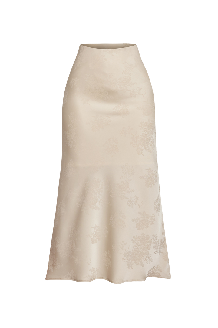BEIGE SATIN SKIRT - ESSENTIALS