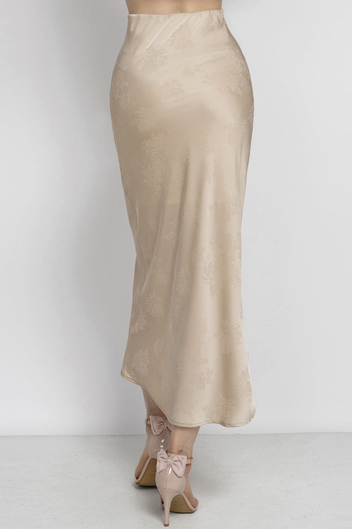 BEIGE SATIN SKIRT - ESSENTIALS