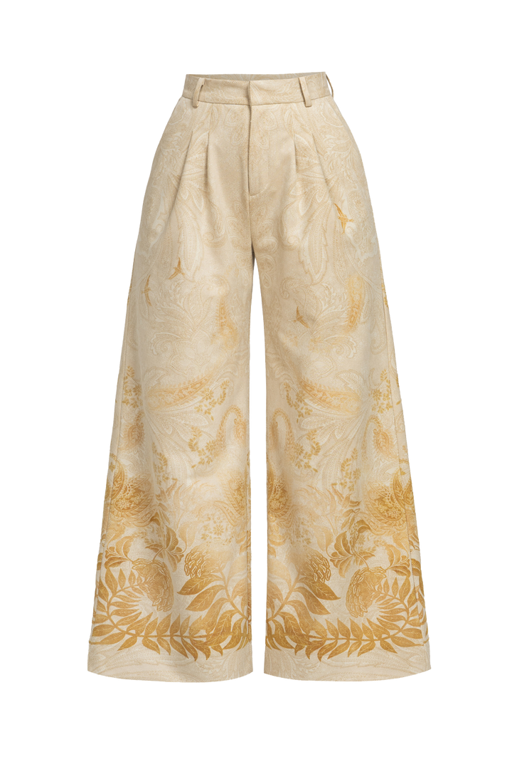 HIGH-WAIST WIDE-LEG PANTS - SUNSET