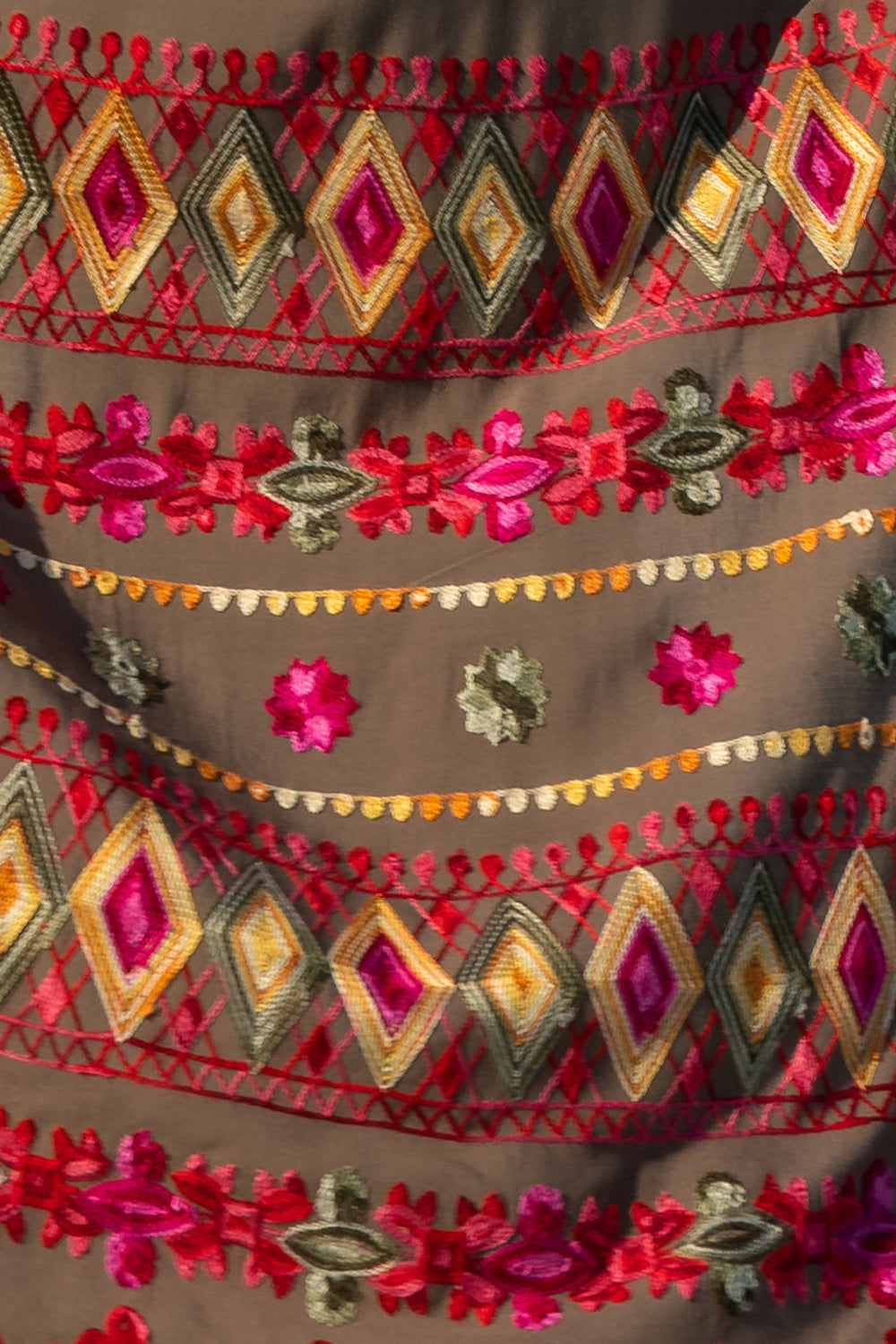 VISCOSE KIMONO IN KHAKI COLOR - ESSENTIALS